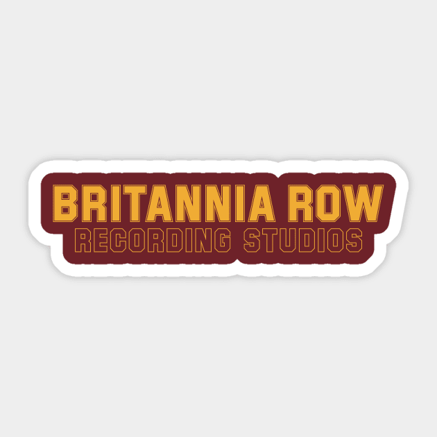 Britannia Row Sticker by typeadesign